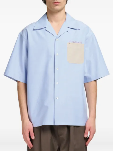 Marni logo-embroidered shirt 