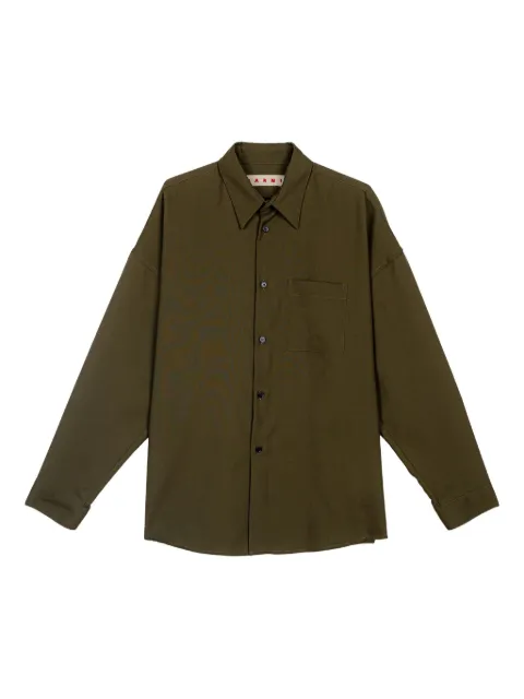 Marni camisa con bolsillo en el pecho