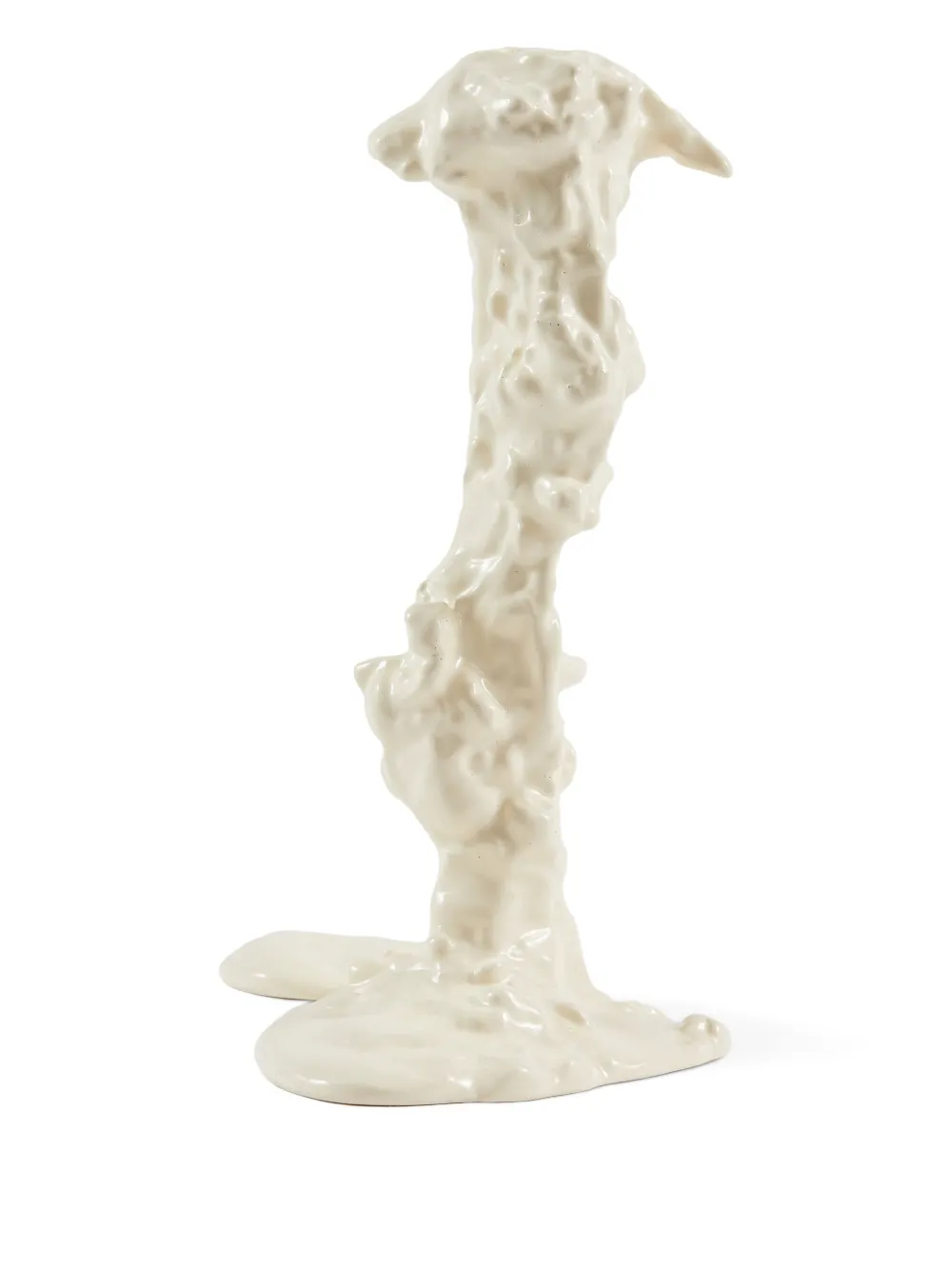 Polspotten Dripping Ceramic Candle Holder In Neutral