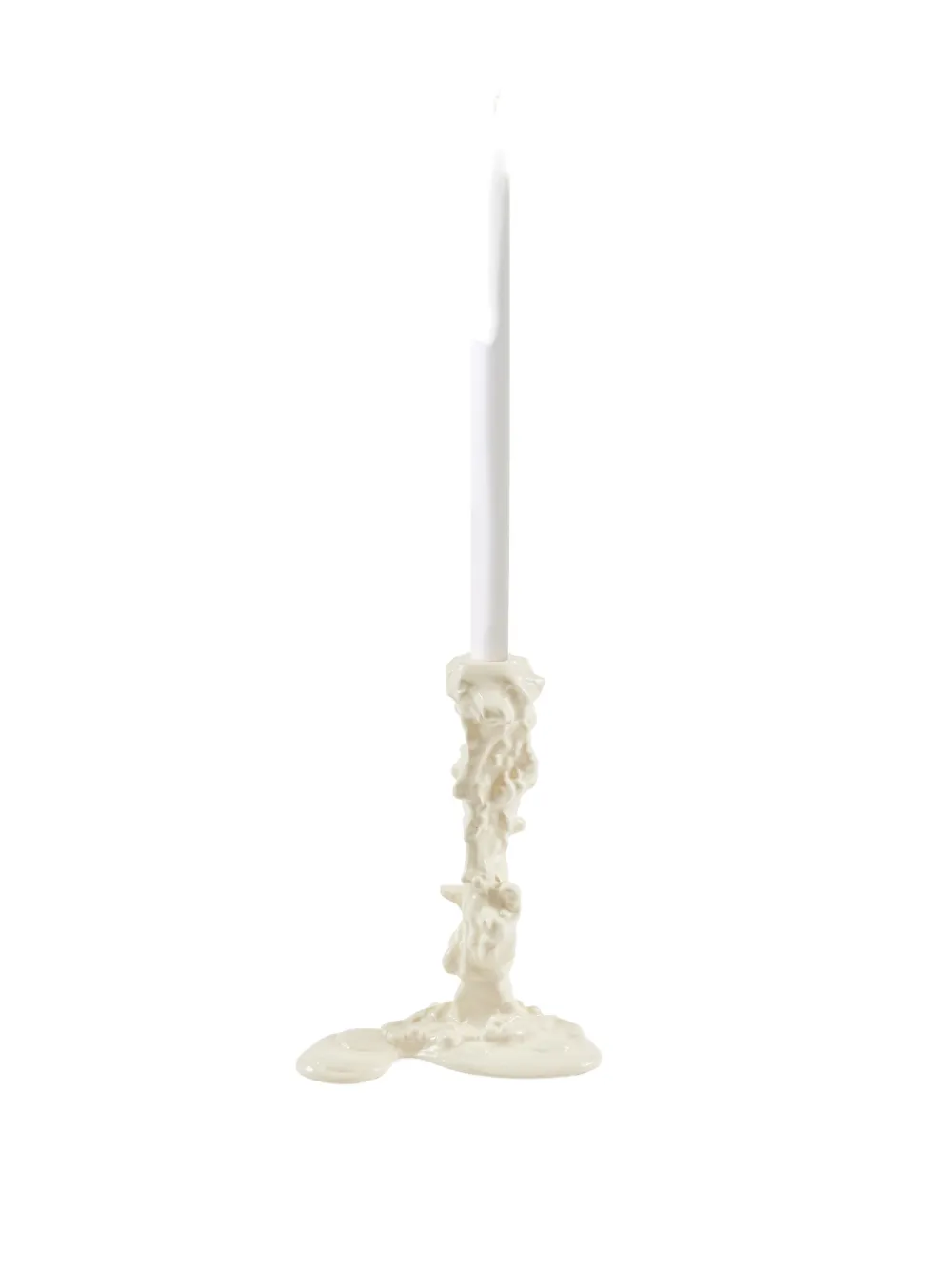 Polspotten Dripping Ceramic Candle Holder In Neutral
