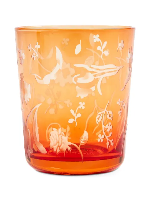 POLSPOTTEN flower-engraved tumblers