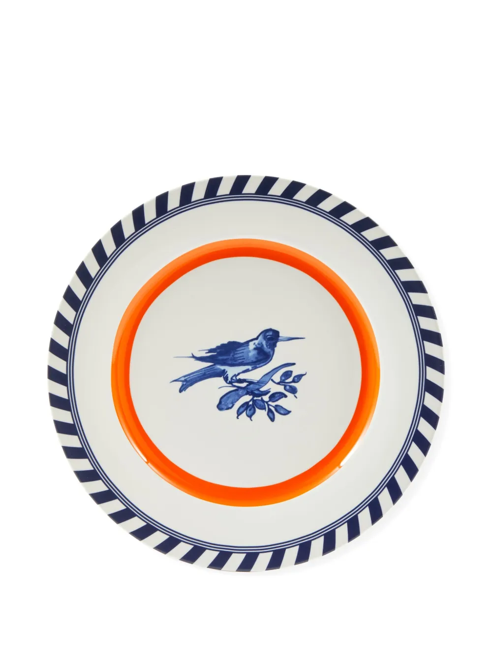 POLSPOTTEN striped bird-motif plates | Tableware | Image 2