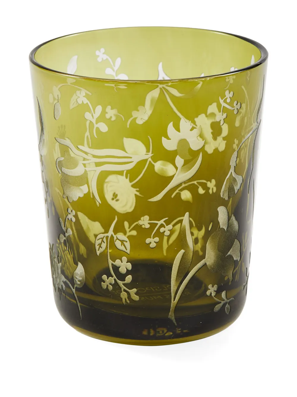  Polspotten Floral-etched Glass Tumblers - Green 