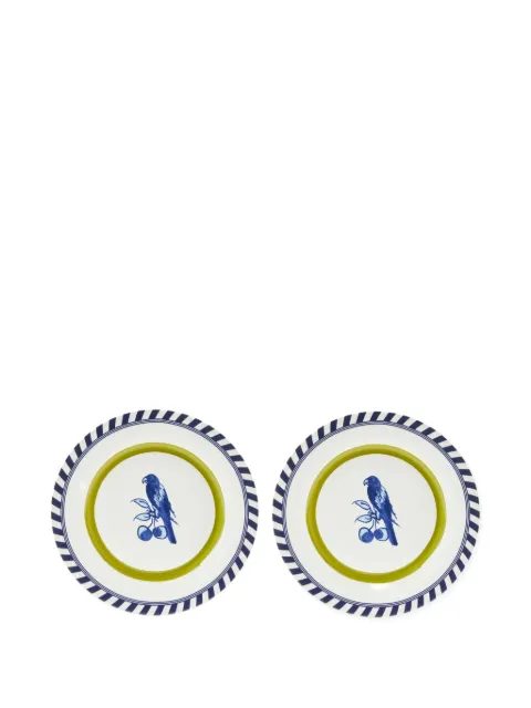 POLSPOTTEN striped edge decorative plates