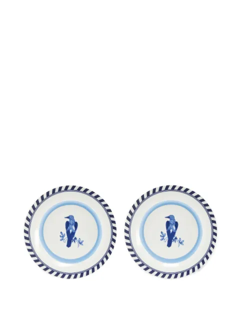 POLSPOTTEN striped porcelain dinner plates