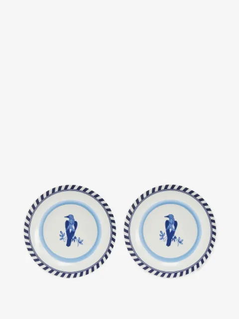 POLSPOTTEN striped porcelain dinner plates