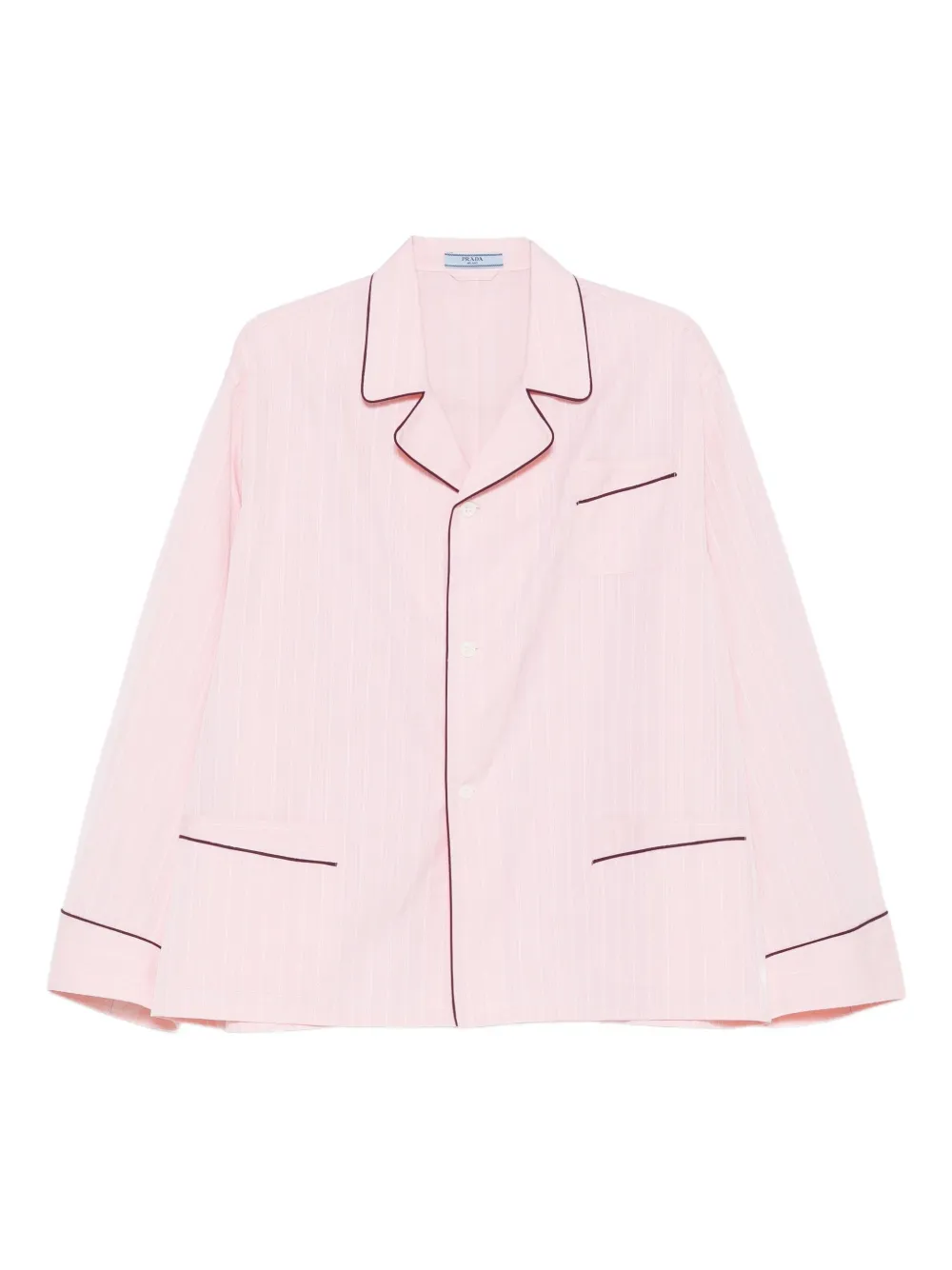 Prada Blouse met contrasterende afwerking Roze