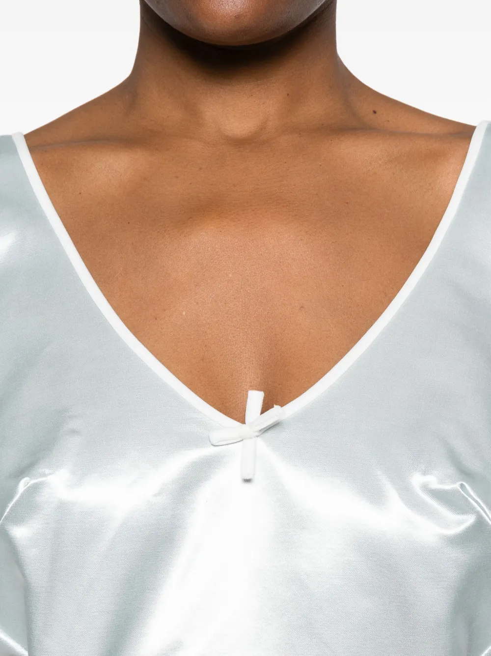 Miu Satijnen jurk Wit