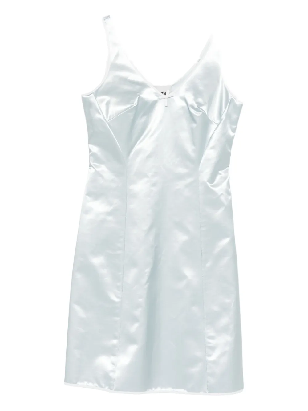 Miu Miu bow-detail satin dress - Bianco