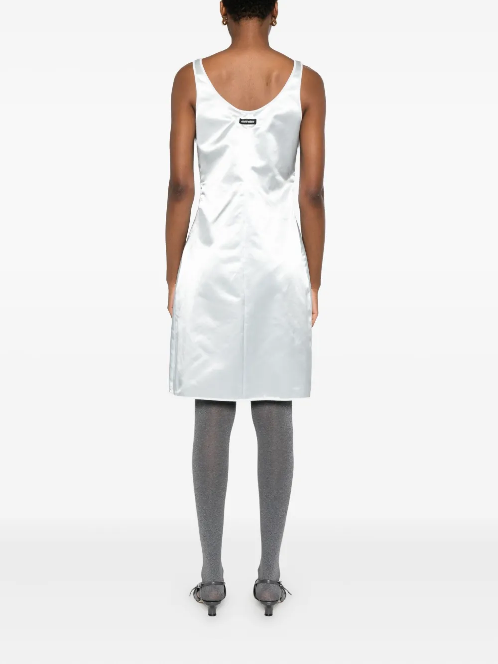 Miu Satijnen jurk Wit