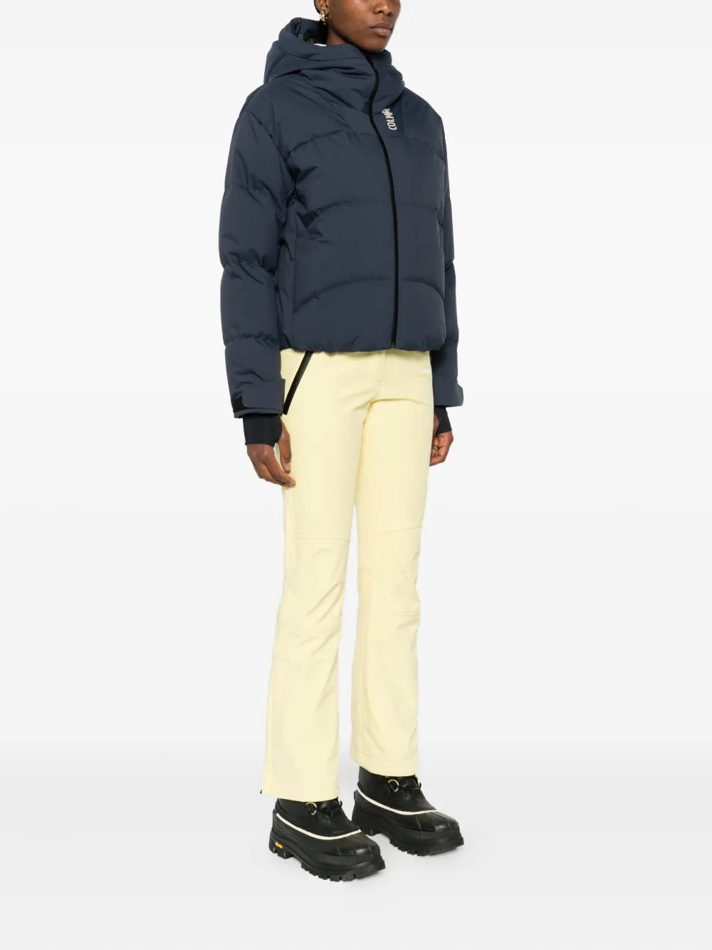 Colmar Hooded Fancy Ski Jacket Bomber In Blue