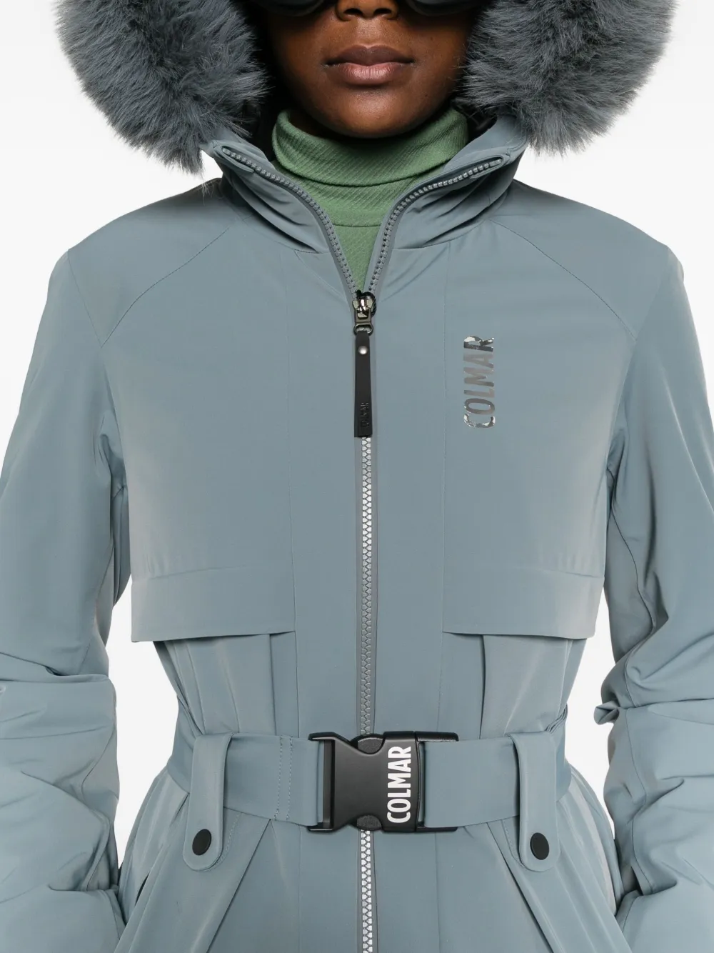 Colmar Belted Ski Jacket In Gray