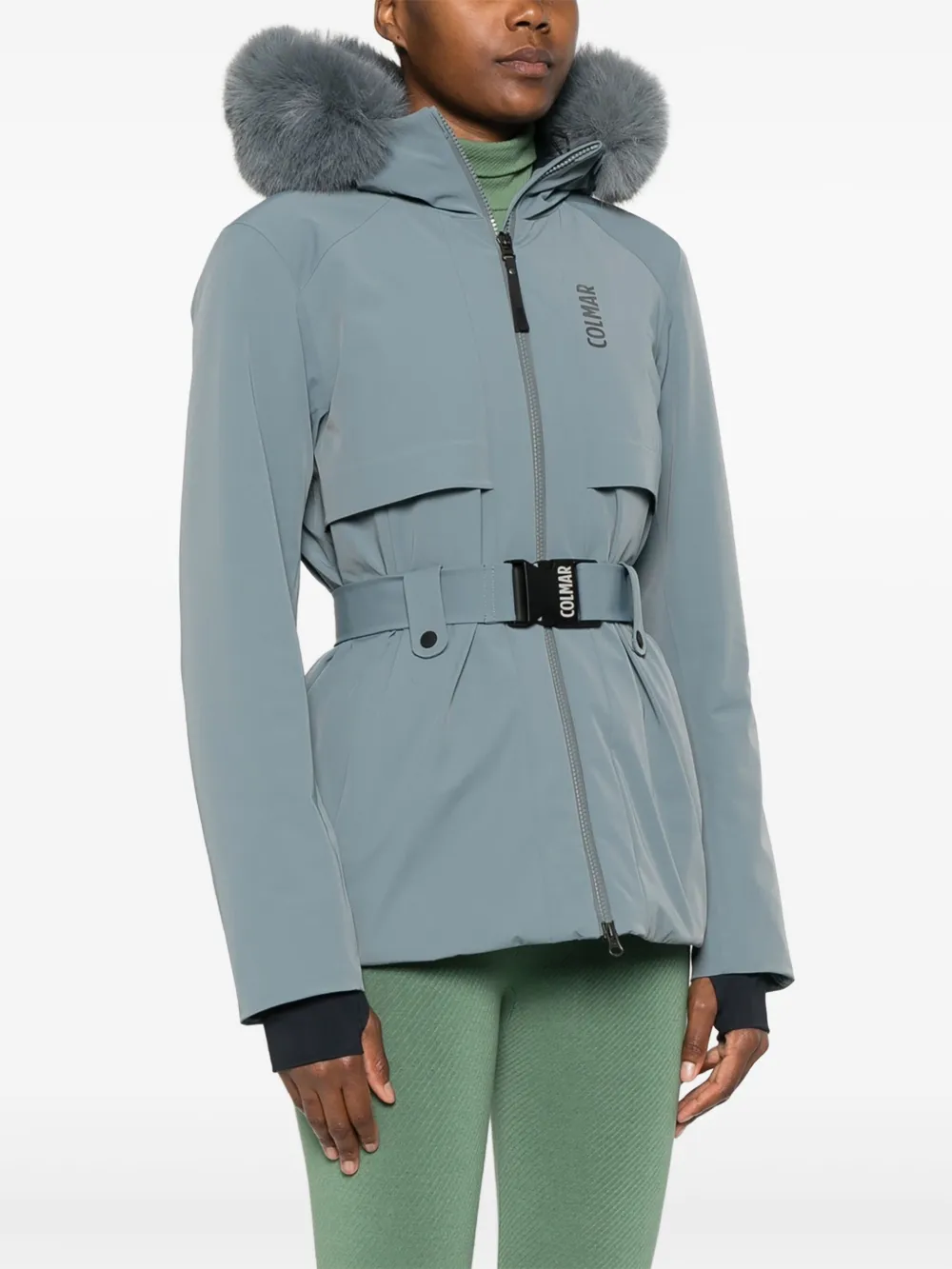Colmar Belted Ski Jacket In Gray