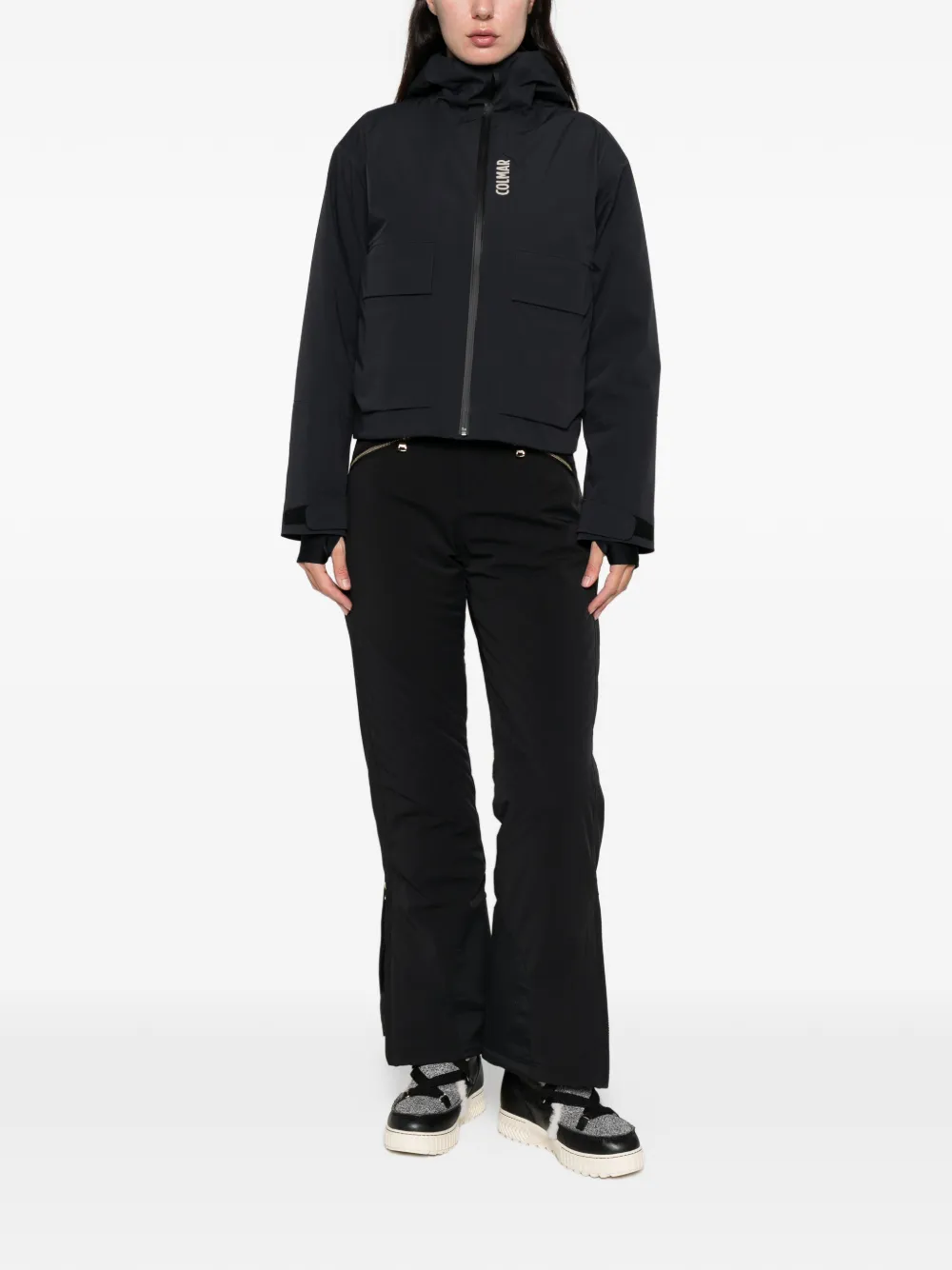 Colmar Hooded Pocket Ski Jacket In Black
