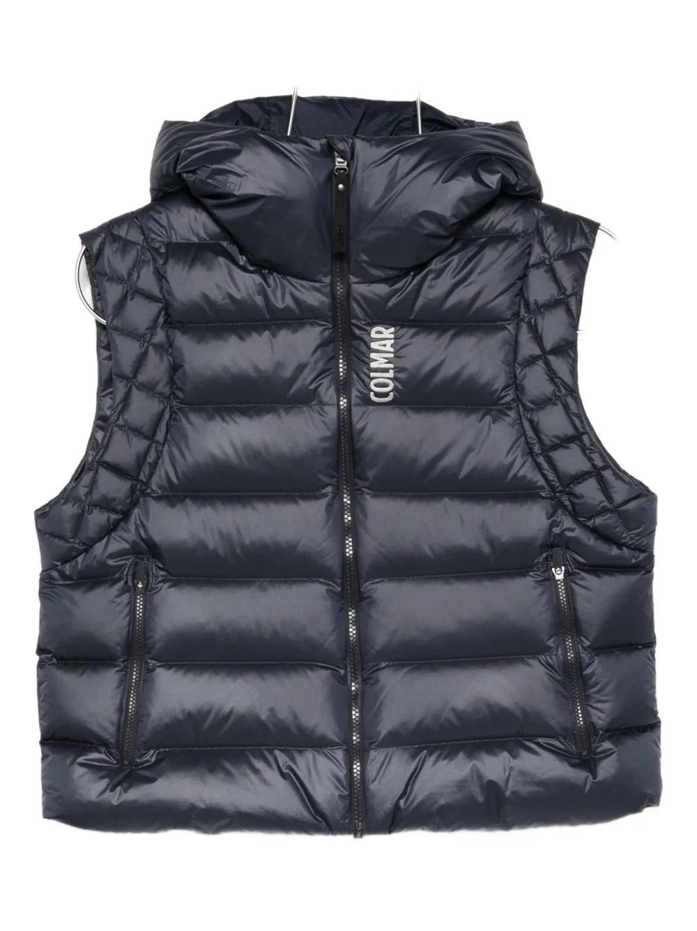 Colmar Zip-fastening Hooded Gilet In Black