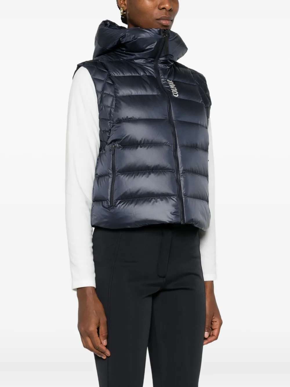 Colmar Zip-fastening Hooded Gilet In Black