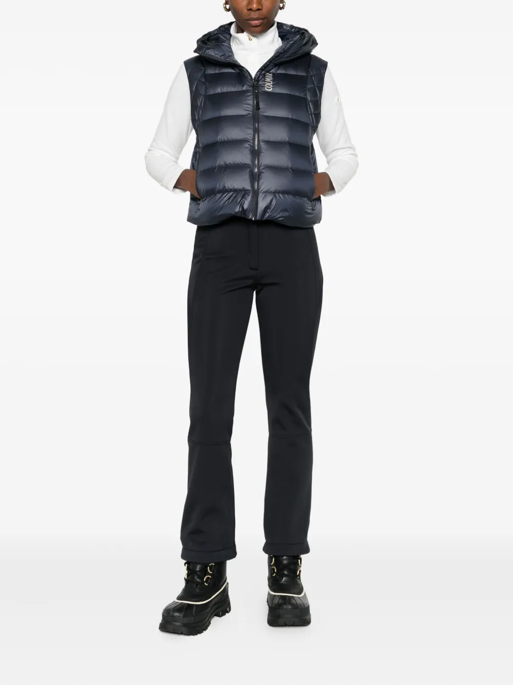 Colmar Zip-fastening Hooded Gilet In Black