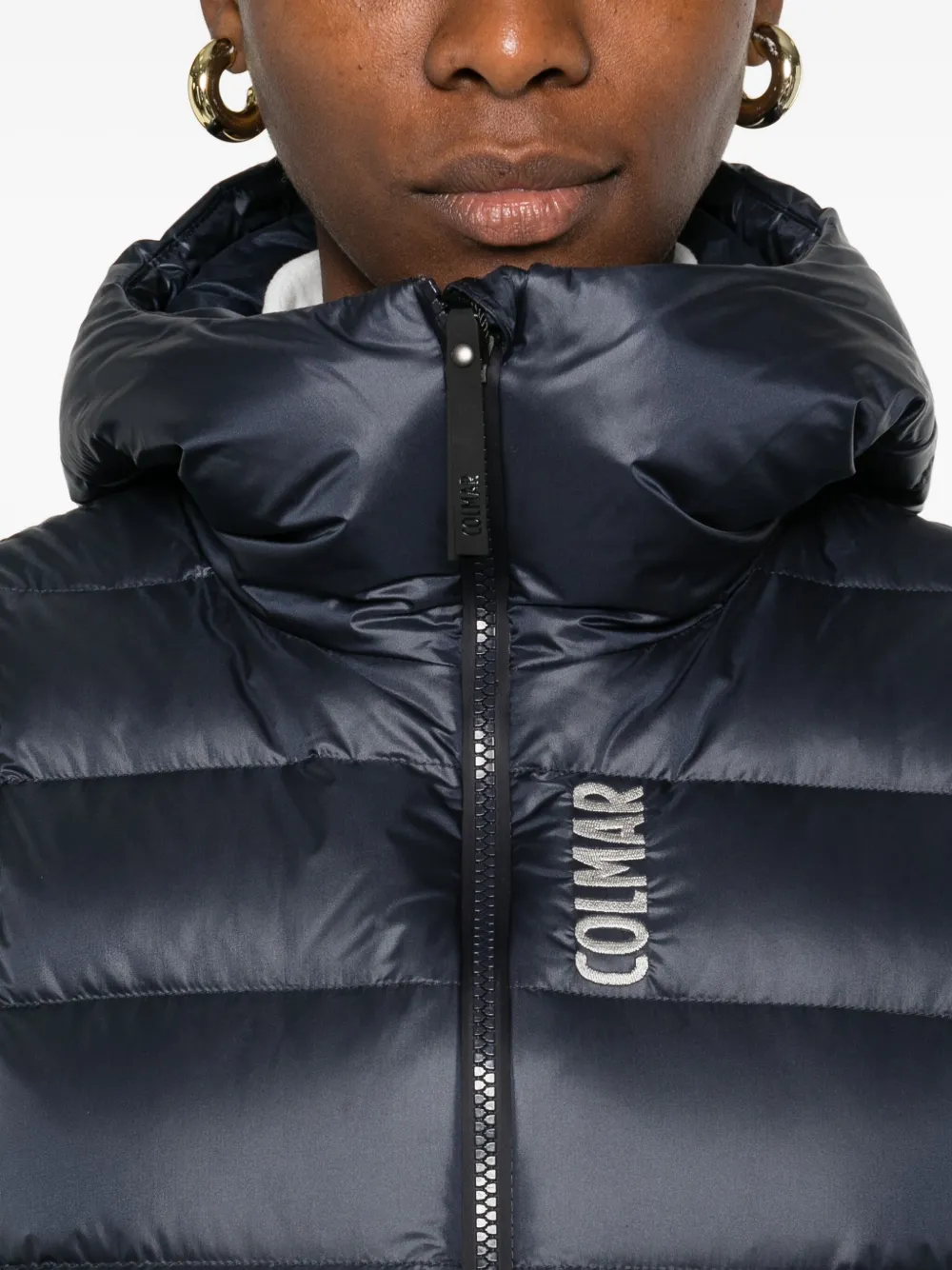Colmar Zip-fastening Hooded Gilet In Black