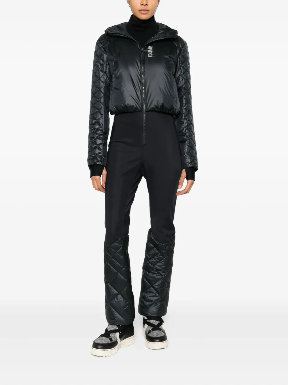 Colmar Quilted High Waist Ski Suit In Black