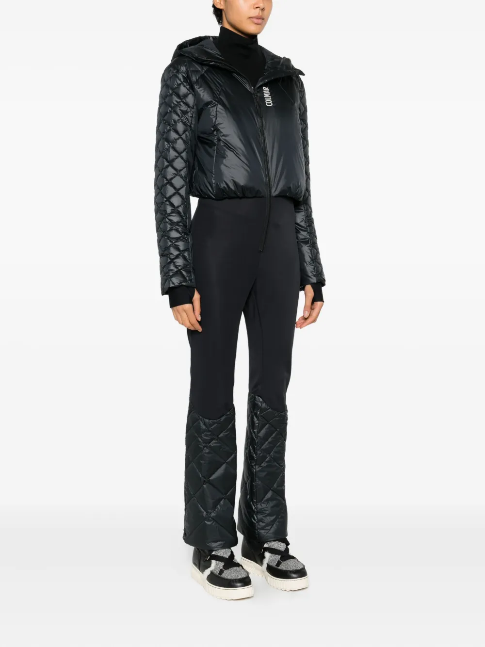 Colmar Quilted High Waist Ski Suit In Black