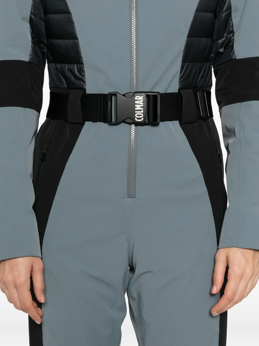 Colmar Quilted Belted Ski Suit In Blue