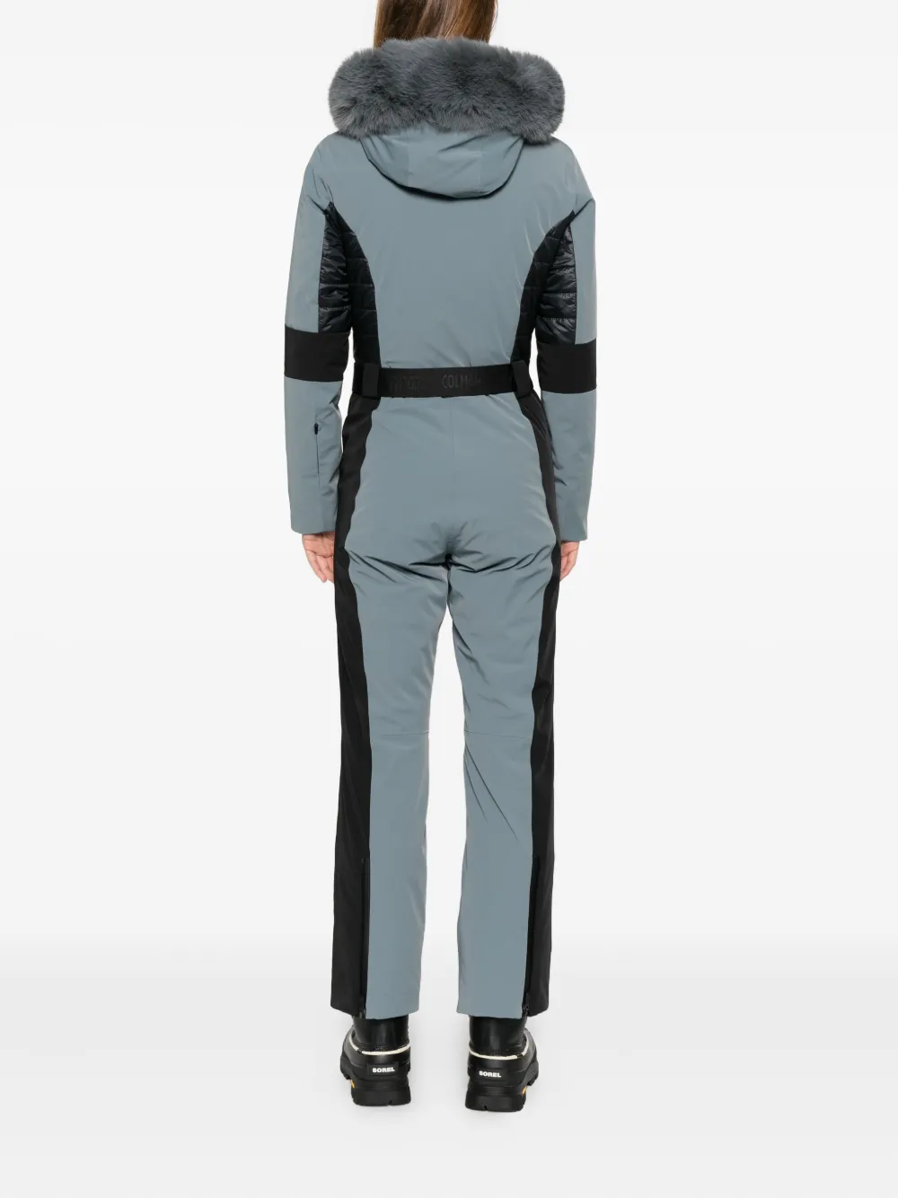 Colmar Quilted Belted Ski Suit In Blue