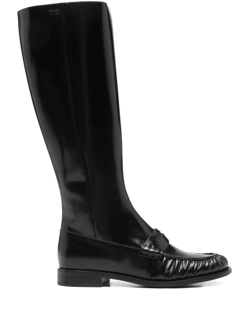 Prada zip ankle boots Zwart