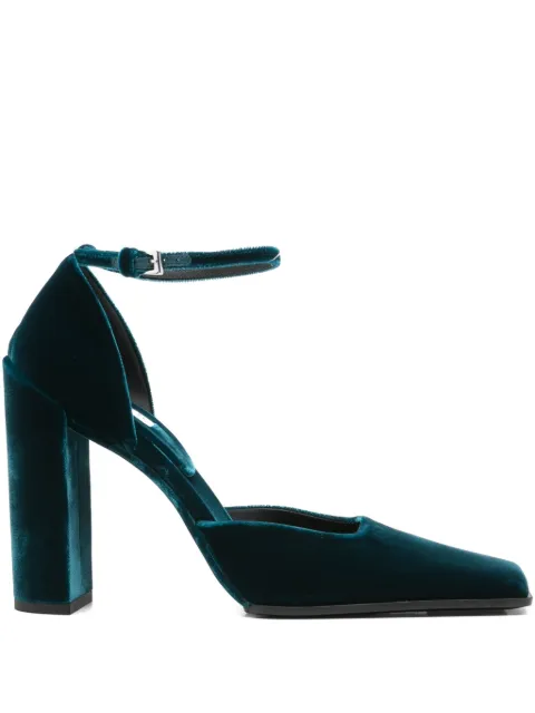 Alaïa 90mm square-toe velvet pumps