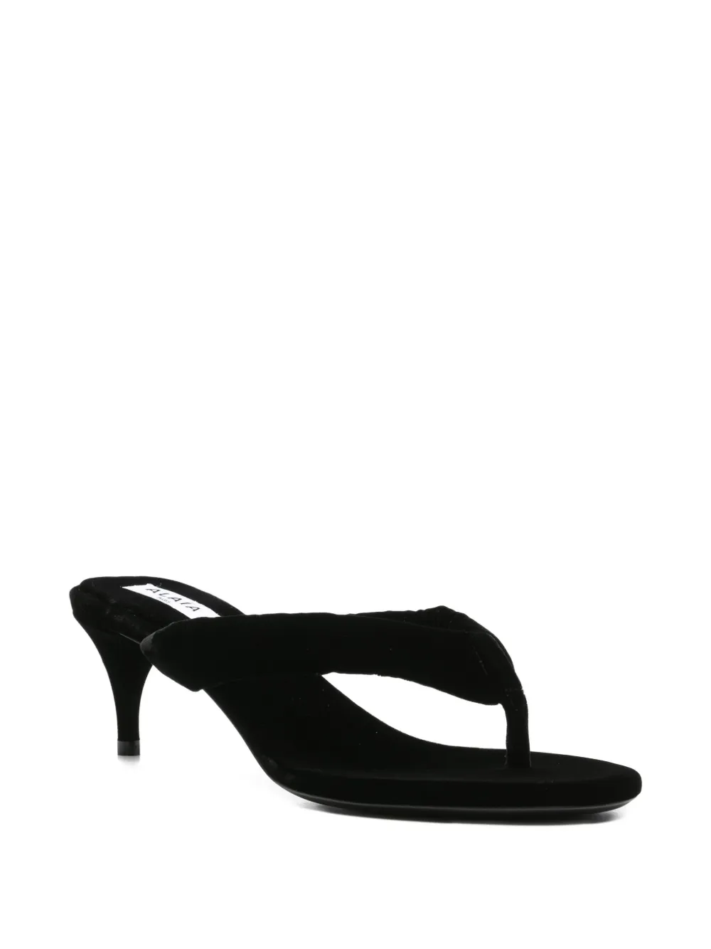 Alaïa 55mm velvet knotted thong mules | Heeled Mules | Image 2