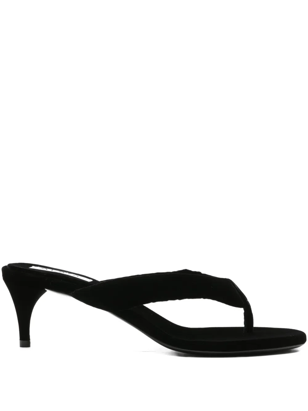 Alaïa 55mm velvet knotted thong mules | Black | Image 1