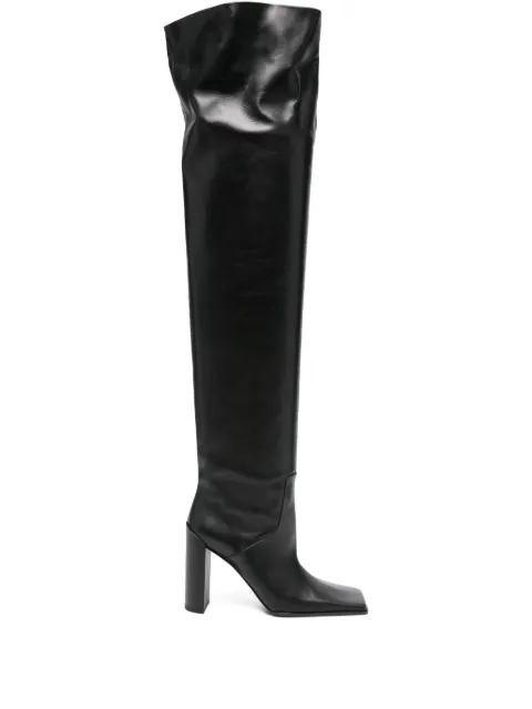 Alaïa 90mm square-toe knee-high boots