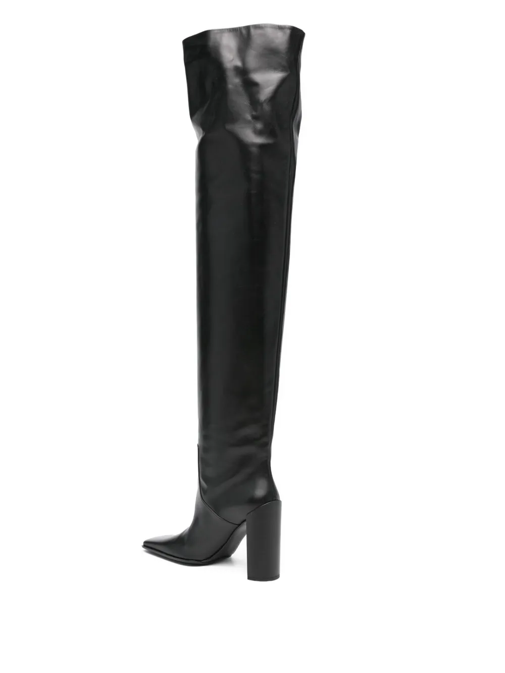 Square-Toe Knee-High Boots