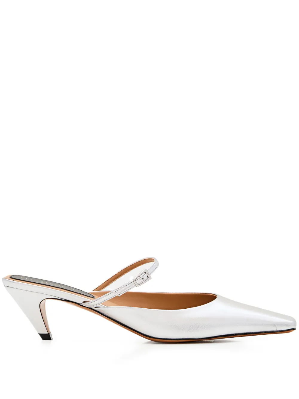 Stella McCartney 90mm buckle-fastening slingback mules White