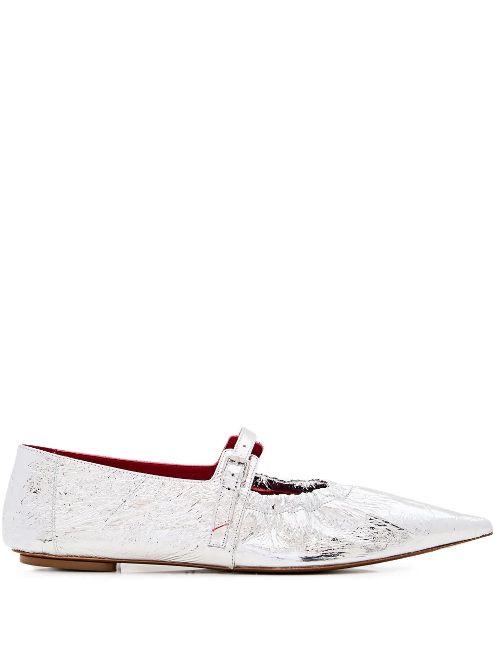 Plan C metallic ballet flats | Grey | Image 1