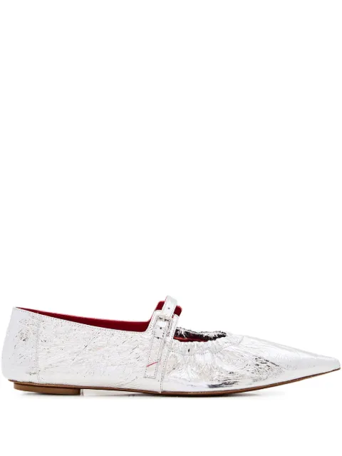 Plan C metallic ballet flats