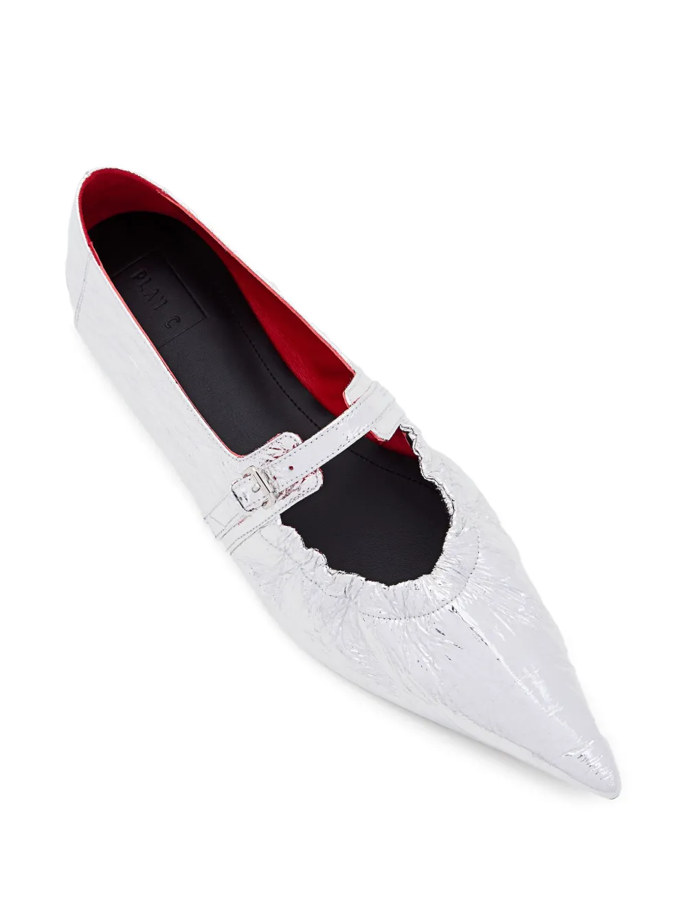 Plan C metallic ballet flats Grey