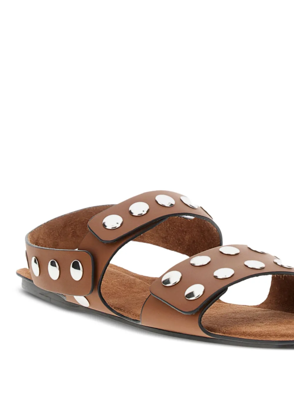 KHAITE Boden flat sandals Brown