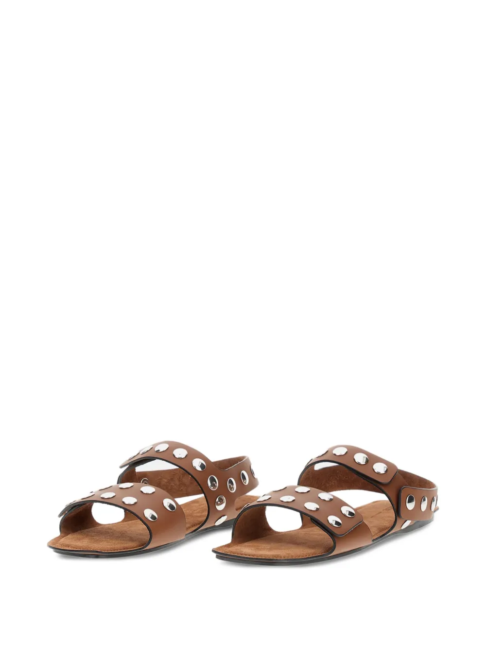 KHAITE Boden flat sandals Brown