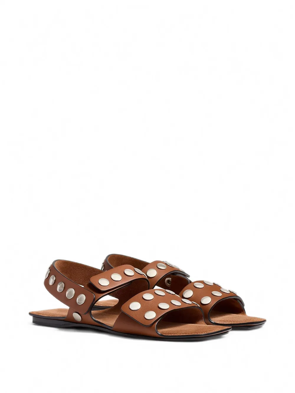 KHAITE Boden platte sandalen Bruin