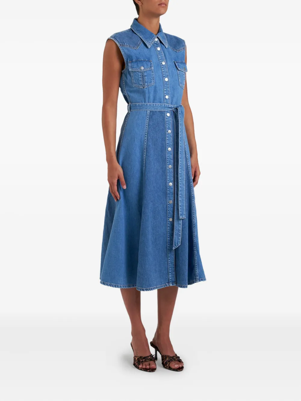 AG Jeans denim shirt dress - Blauw