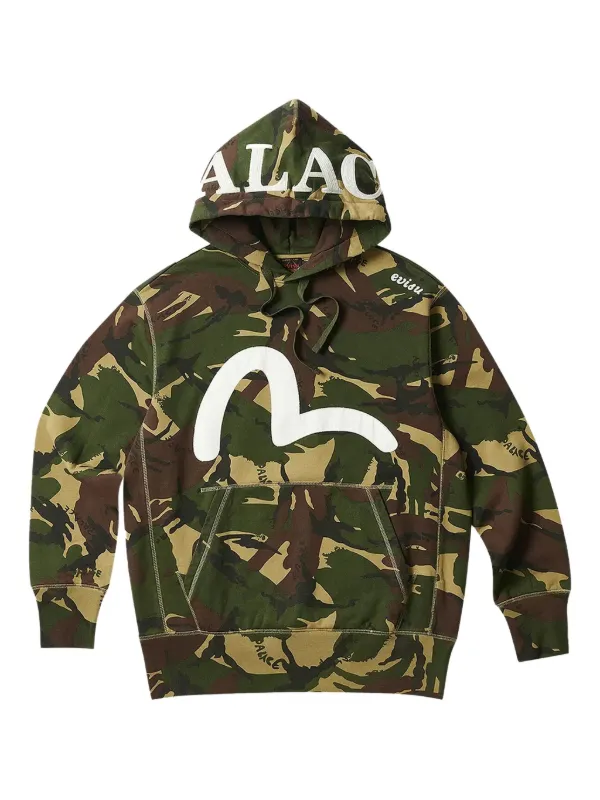 Palace x Evisu Seagull Hoodie Green FARFETCH ID