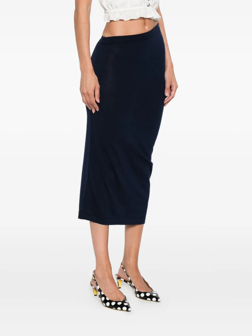 Moschino asymmetric-design midi skirt Blauw