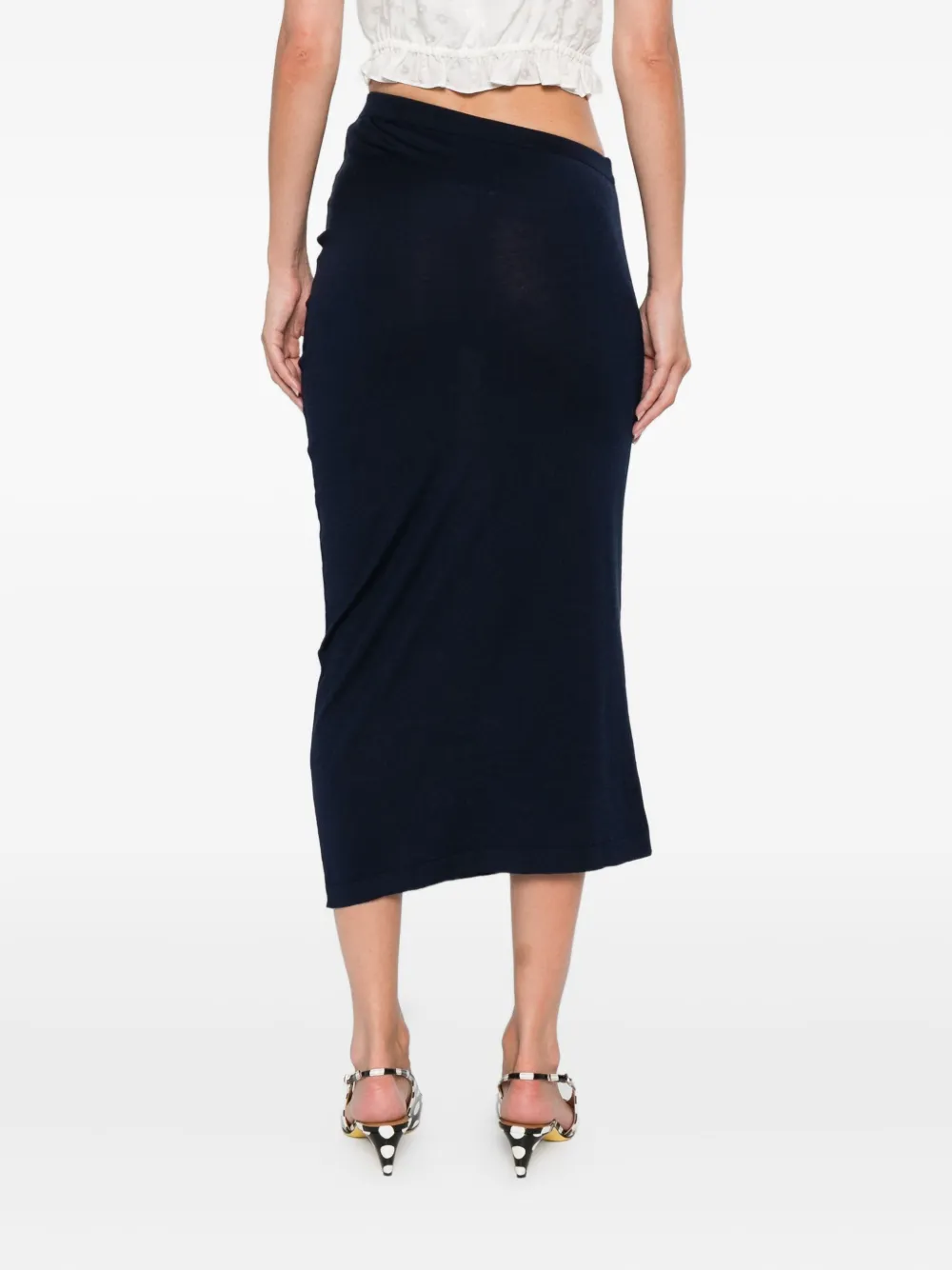 Moschino asymmetric-design midi skirt Blauw
