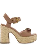 AGL 100mm Sista Buckles chunky platform sandals - Neutrals