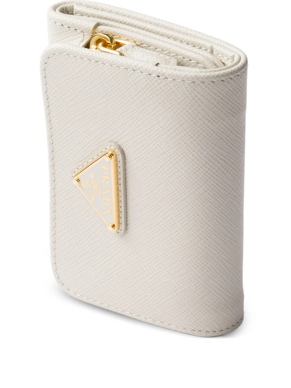 Prada Saffiano leren portemonnee Wit