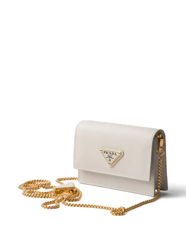 Prada Saffiano Leather Wallet White FARFETCH PH