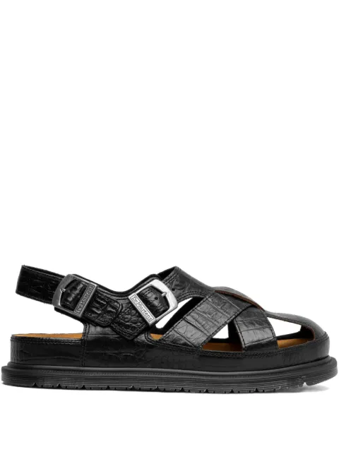Dr. Martens crocodile-effect sandals