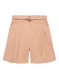 Cmmn Swdn Marshall pleated belted shorts - Pink