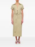 Halfboy button-up belted midi dress - Neutrals