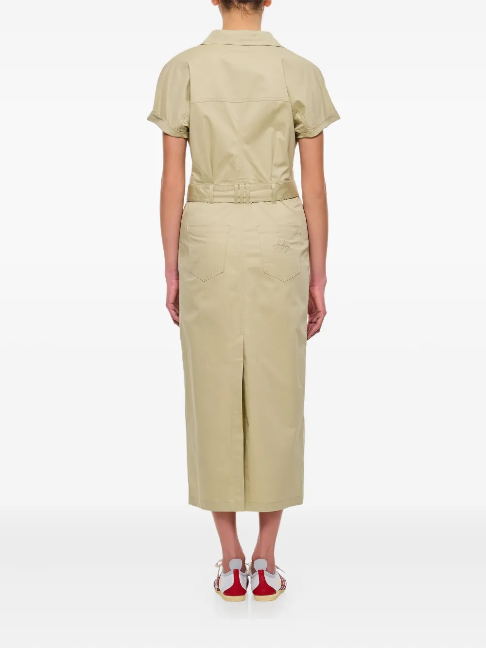 Halfboy Button-up Belted Midi Dress